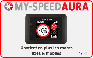 SNOOPER Indicateur de limite de vitessse et Avertisseur radars MySpeed Aura