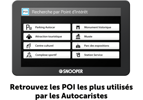 GPS SNOOPER spécial Bus & Autocars AC5400 écran 5'' Premium