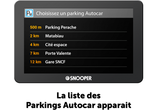 GPS SNOOPER spécial Bus & Autocars AC5400 écran 5'' Premium