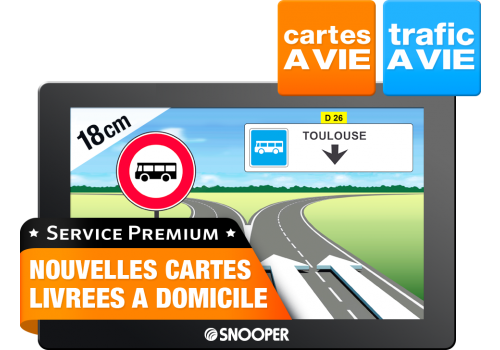 GPS SNOOPER spécial Bus & Autocars AC6600 écran 7'' Premium