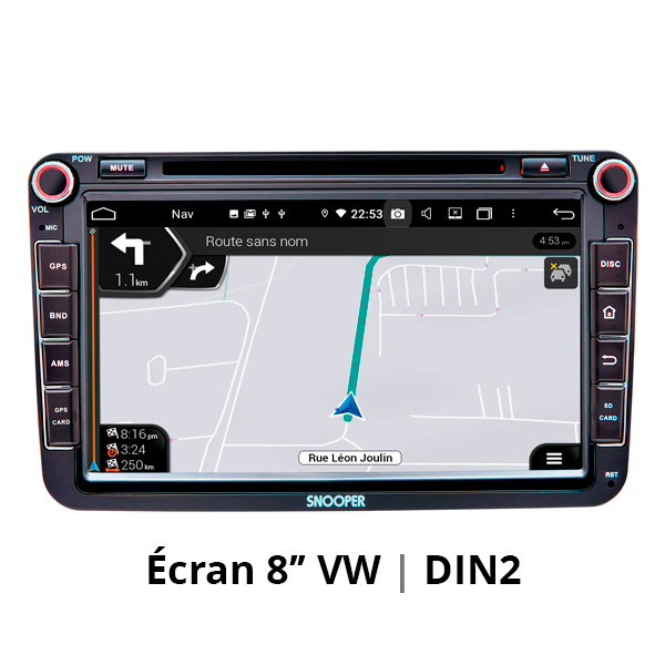 Autoradio Car Play & Android Auto Ecran 8'' Double DIN Format VW