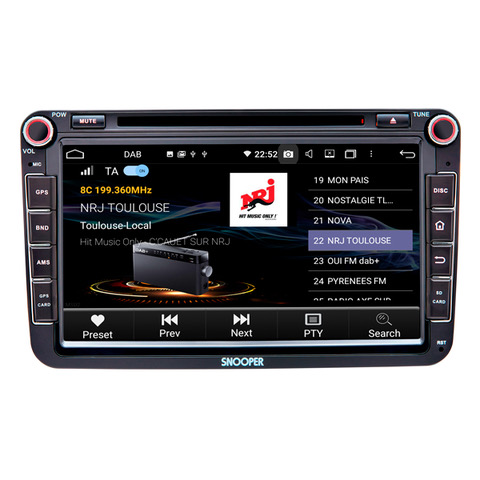 Autoradio Car Play & Android Auto Ecran 8'' Double DIN Format VW