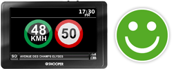 Indicateur de limite de vitesse MySpeed XL : vue limite de vitesse